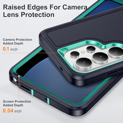 Shockproof Case for Samsung Galaxy S26 Ultra 6.9 inch,Heavy Duty Rugged Military Grade Protection,Hard Sturdy Phone Cover for Samsung S26 Ultra,Cyan Blue - color: Cyan Blue