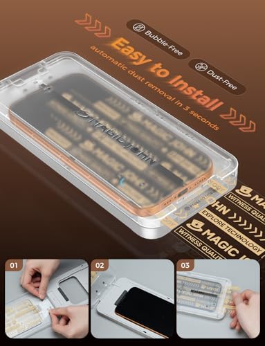 MAGIC JOHN 3rd Gen Upgraded for iPhone 17 Pro Max Screen Protector 6.9 Inch - size: iPhone 17 Pro Max 6.9inch