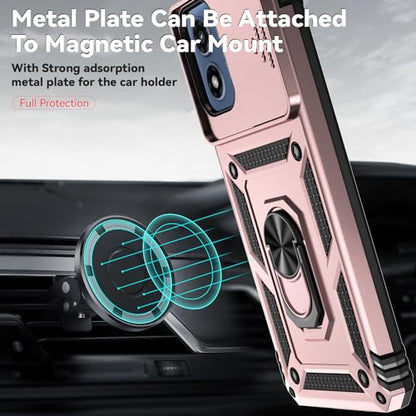 SunStory for Motorola Moto G Play 4G 2024 Case with Kickstand,Rose Gold - color: Rose Gold