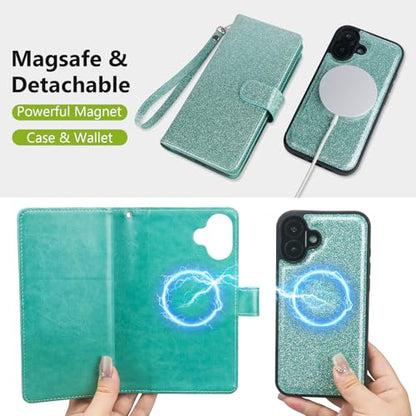 Varikke Wallet Case for iPhone 17 - Compatible with Magsafe, Mint Green - color: (Compatible with MagSafe) Mint, size: iPhone 17 6.3"