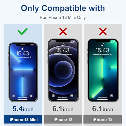 ImpactStrong 3-Pack Shatterproof Tempered Glass Screen Protector for iPhone 13 Mini [Easy Installation Frame] [Bubble Free] [9H Hardness] [Full Coverage] Case Friendly, 5.4 Inch - size: iPhone 13 Mini