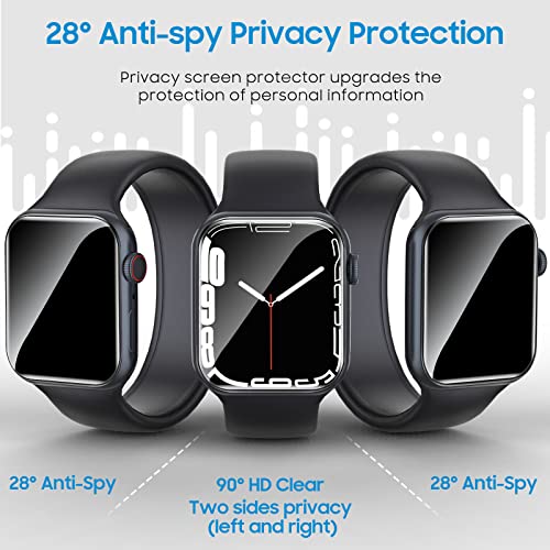 UniqueMe 8 Pack for Apple Watch Privacy Series 9/8/7 Screen Protector 41mm - size: 41mm