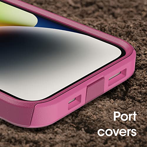 OtterBox iPhone 14 & iPhone 13 Commuter Series Case - INTO THE FUCSHIA (Pink), slim & tough, pocket-friendly, with port protection - color: Pink