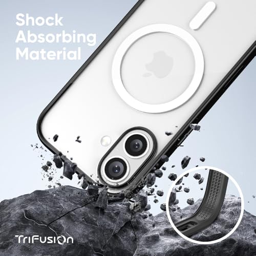 FLOLAB Surtect Tri-Fusion Magnetic for iPhone 17 Case Protective Slim Design Magsafe Compatible Military Grade - Black Clear - color: Black Clear, size: iPhone 17