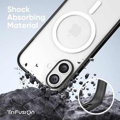 FLOLAB Surtect Tri-Fusion Magnetic for iPhone 17 Case Protective Slim Design Magsafe Compatible Military Grade - Black Clear - color: Black Clear, size: iPhone 17