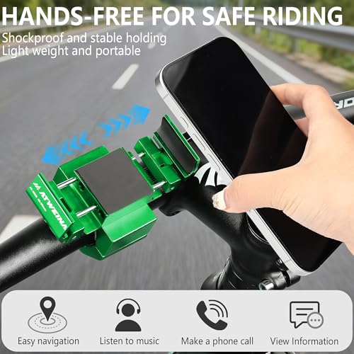 Bike Handlebar Mounts for 4.5-7.3 Phones (Green) - color: Green