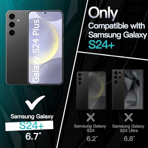 Battery Case for Galaxy S24 Plus,Upgraded 12000mAh Rechargeable Portable Extended Battery Pack Supported Qi Wireless Charging Case Compatible with Galaxy S24 Plus(6.7 inches) Charging Case-Black - size: Galaxy S24 Plus