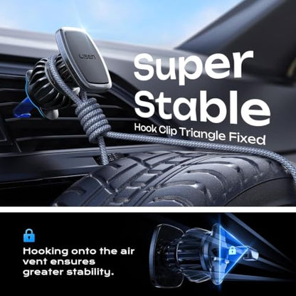LISEN Magnetic Phone Holder for Car, Magnet Car Vent Phone Mount Holder with Ultra 6 Strong Magnets, Magnetic Car Phone Holder Mount for Car Automobile Cradles, Soporte de Telefono para carro - color: Black