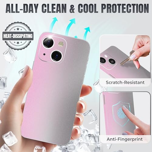 2Pcs Skin Wrap Compatible for iPhone 14 – Slim Decal Vinyl Protective Film for Sides & Back – Sleek Fit, Premium Look – Compatible with All iPhone 14 Cases - Nardo Gray - color: Nardo Gray
