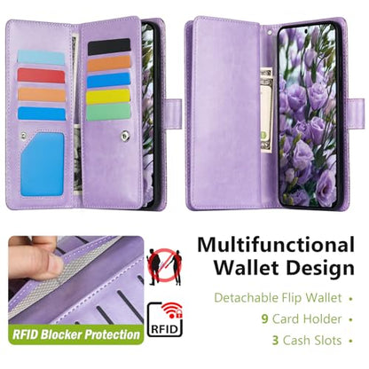 Varikke for Galaxy S26+/Plus Wallet Case Magnetic Detachable, Light Purple - color: Light Purple, size: Galaxy S26+/S26 Plus 6.7"