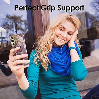 Phone Ring Grip Holder, 360° Rotation Cell Phone Grip Stand, Finger Ring Stand, Metal Finger Ring Grip Kickstand Compatible with iPhone 17 Pro Max 16 15 14 13 12 Magsafe Accessories, Purple - color: Sand Purple