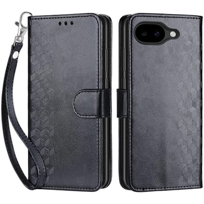 for Google Pixel 10a Wallet case, Black-Cube | 3 Card Holders, Kickstand, Shockproof TPU Shell, PU Leather, Magnetic Closure, Protective Flip Folio Cover, Women - color: 4