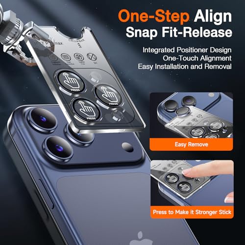 LK 2 Pack for iPhone 17 Pro/17 Pro Max Camera Lens Protector, Deep Blue - color: Deep Blue