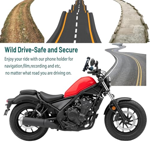 Motorcycle Phone Mount ATV 4 Wheeler Phone Holder Sturdy Hold Anti-theft
