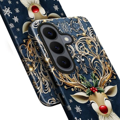 Case for Samsung Galaxy S26,Camera Protection Soft Glossy Phone Case - Christmas Reindeer Golden - color: Christmas Reindeer Golden, size: Samsung Galaxy S26