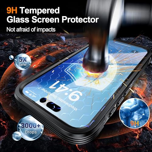 Magnetic Privacy Screen Case for iPhone 17 with Full Body Protection - color: Black, size: iPhone 17