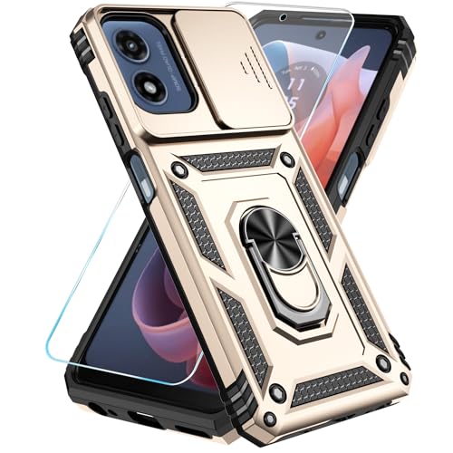 SunStory for Motorola Moto G Play 4G 2024 Case with Kickstand,Gold - color: Gold