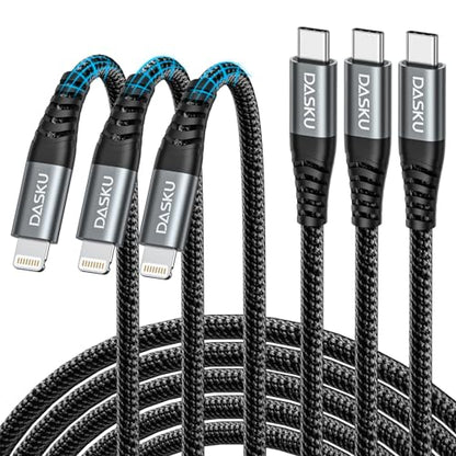 iPhone Cable Fast Charging [MFi Certified] USBC Lightning Cable 6FT, 3 Pack - color: Black, size: 6FT, style: USB C