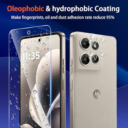 (3+2 Pack) Designed for Motorola Moto G Power 5G 2026/2025 Tempered Glass Screen Protector + Camera Lens Protector,[3D Touch][Bubble-Free][Anti-Scratch] - size: Moto G Power 2026/2025