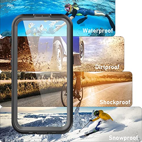 Full Body Case for iPhone 14 Plus 6.7 Inch,Waterproof DirtProof DropProof Snowproof Anti-Scratch Magnetic Clear Rugged Built-in Screen Protector Heavy Protect,Black-Gray - size: iPhone 14 Plus 6.7inch