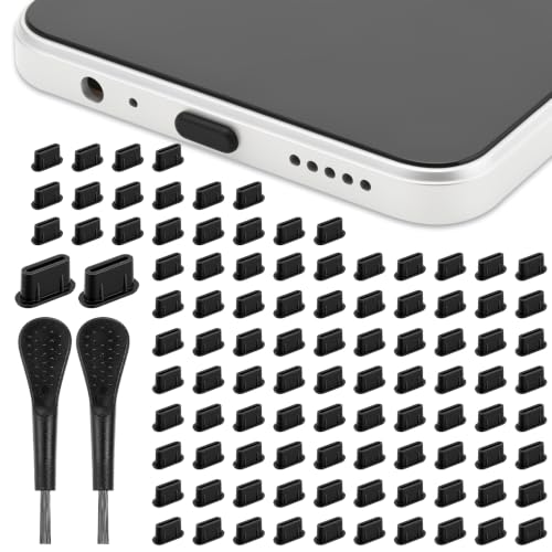 YUXIANLB 100pcs Silicone USB-C Anti-Dust Plug, Laptop Port Dust Plugs