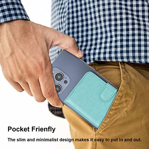 Bocasal for MagSafe Card Wallet for iPhone, Mint Green - color: Mint Green