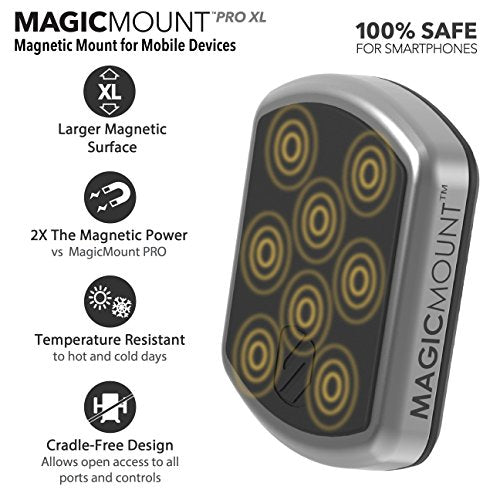 Scosche MPTFM MagicMount Pro Magnetic Car Phone Holder - Strong Magnet Mount for iPhone and Android - Secure Magnetic Flush Mount for Car Dashboard - Universal 360° Adjustable Mobile Cell Holder - size: 1 Pack, style: 3M Flush