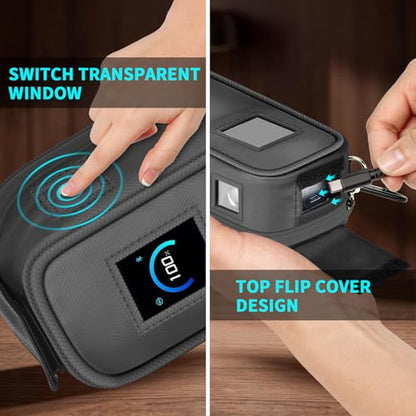 Customized Case for Anker Prime 26K 300W, Flip-Top, Dual Window | Custom Fabric Pouch EPE Padded Lining,Open Top Flap, Plug in USB-C Cable, Keep Charging Without Removing Power Bank,Bag Only - style: For Anker 26250