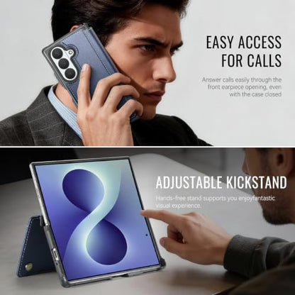 for Samsung Galaxy Z Fold 8 Ultra - Case Wallet Slim, Deep Blue - color: Deep Blue, size: Samsung Galaxy Z Fold 8 Ultra