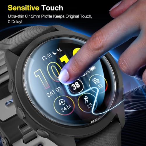 LK 3 Pack for Garmin forerunner 265 Screen Protector, Self-Healing TPU - size: 46mm