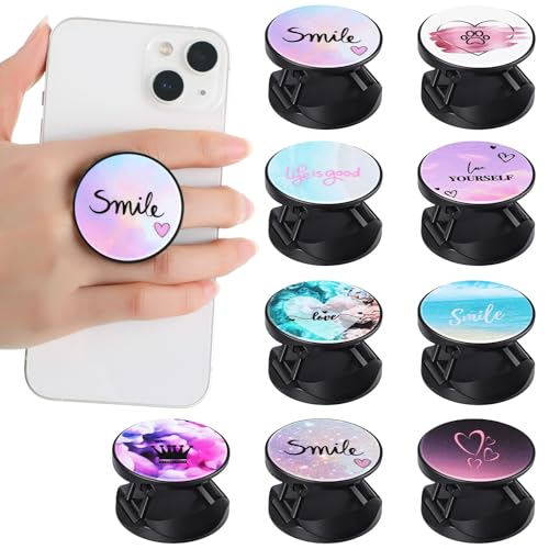 Honoson 9 Pcs Cell Phone Grip Holder Collapsible Holder, Love Style - color: Love Style
