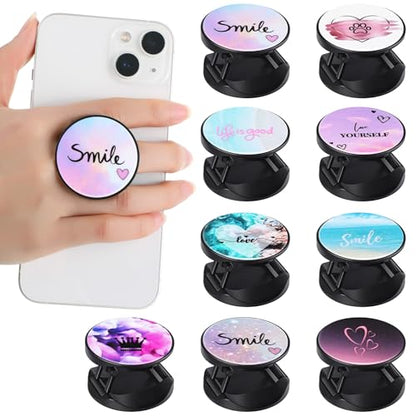 Honoson 9 Pcs Cell Phone Grip Holder Collapsible Holder, Love Style - color: Love Style