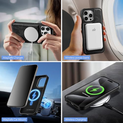 SkyEagle for iPhone 15 Pro Max Wallet Case with Card Holder,Black - color: Black, size: iPhone 15 Pro Max - 6.7"