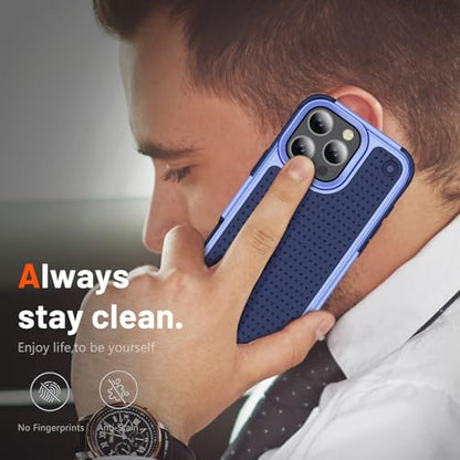 Designed for iPhone 16 Pro Max Case 2 in 1 Gift Militay Grade Drop Protective Rugged Heavy Duty Cover Shockproof Case for iPhone 16 Pro Max Phone Case for Women Men Boy Girl (Purple) - color: Purple