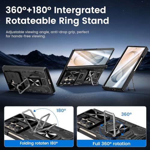 VEGO for Galaxy Z Fold 8 Ultra Case with Belt Clip Holster A-Black - color: A-Black, size: Galaxy Z Fold 8 Ultra