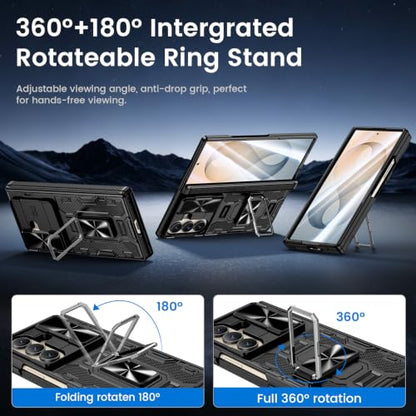 VEGO for Galaxy Z Fold 8 Ultra Case with Belt Clip Holster A-Black - color: A-Black, size: Galaxy Z Fold 8 Ultra