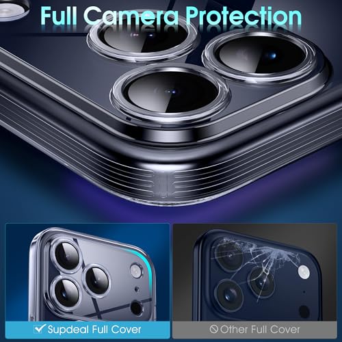 Supdeal Crystal Clear Case for iPhone 17 Pro Max, [Not Yellowing] [Camera Protection] [Military Grade Drop Tested] Transparent Shockproof Protective Soft Silicone Slim Cover, 6.9 inch, Transparent - color: Transparent, size: iPhone 17 Pro Max
