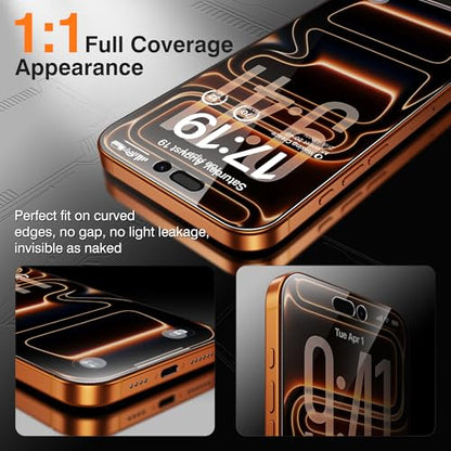 EZ-GLAZ-4+2 Pack for iPhone 17 Pro Max Privacy Screen Protector (6.9") - size: iPhone 17 Pro Max