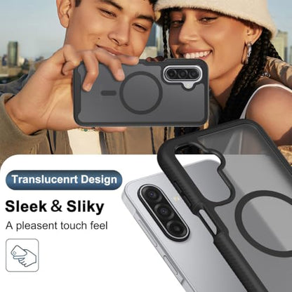 Magnetic Phone Case for Samsung Galaxy A37 / A36 /A56, Black - color: Black