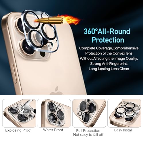 ivoler Camera Lens Protector for iPhone 14 Pro Max/14 Pro, 4-Pack - size: iPhone16ProMax/16Pro/15ProMax/15Pro/14ProMax/14Pro