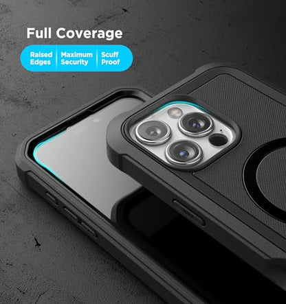 Encased Protective Belt Case for iPhone 16 Pro with Built-in Screen Protector and Phone Holster Clip (Compatible with MagSafe) Heavy-Duty Hybrid Rugged Cover - size: iPhone 16 Pro