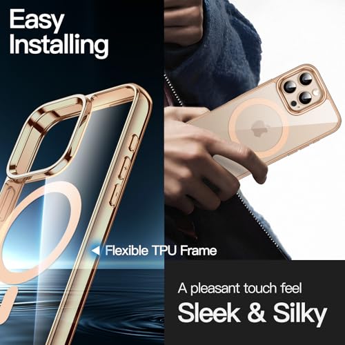 JETech Magnetic Case for iPhone 16 Pro Max 6.9-Inch Compatible with MagSafe, Shockproof Phone Bumper Cover, Anti-Scratch Clear Back (Desert) - color: Desert, size: iPhone 16 Pro Max
