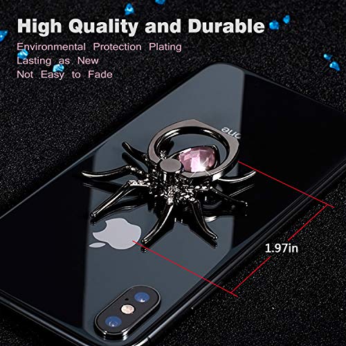 Allengel Spider Phone Ring Holder Stand, Animal Bling Finger Ring Grip, Diamond Phone Ring Kickstand for Smartphone - Pink - color: Pink