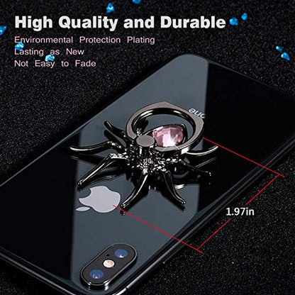 Allengel Spider Phone Ring Holder Stand, Animal Bling Finger Ring Grip, Diamond Phone Ring Kickstand for Smartphone - Pink - color: Pink