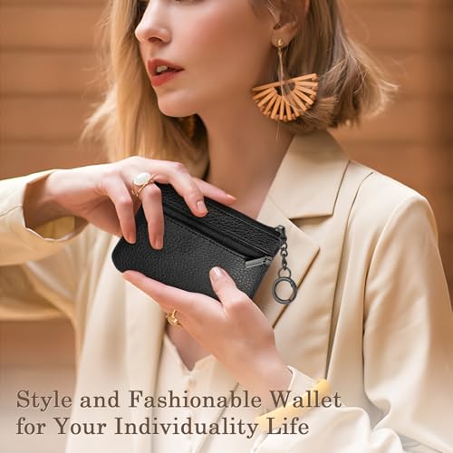Diaclara Clip and Go Phone Strap with Zipper Pouch- Portable Stylish Crossbody Adjustable Lanyard with Wallet for All Phones, Black - color: Simple Black