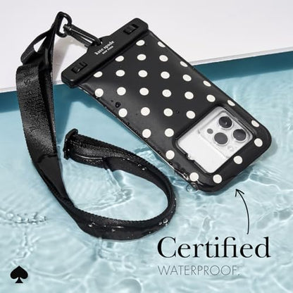 kate spade new york IP68 Floating Waterproof Phone Pouch - Picture Dot | Stylish Touchscreen Floating Waterproof Phone Case w/Crossbody Lanyard - Fits All Phones -Beach Cruise Ship Travel Essentials - color: Picture Dot
