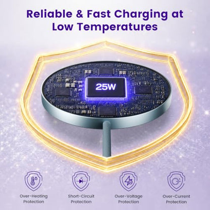 MagSafe 25W Wireless Charger for Apple Magnetic Fast Charging Pad - color: Blue