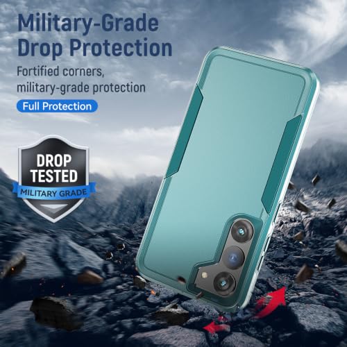 for Samsung Galaxy S23 Case with HD Screen Protector, Dual Layer Military Grade Drop Tested, Heavy Duty Rugged Shockproof Non-Slip Outdoor Protective Cover, Green - color: Green