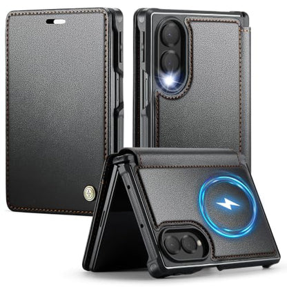 for Samsung Galaxy Z Fold 8 - Case Wallet Magnetic Slim, Black - color: Black, size: Samsung Galaxy Z Fold 8