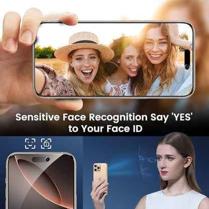 Fotbor 2 Pack Compatible for iPhone 17/iPhone 16 Pro Privacy Screen Protector, Anti Spy Private Case Friendly Anti-Scratch 9H Hardness Tempered Glass - size: iPhone 16 Pro - 6.3 inch